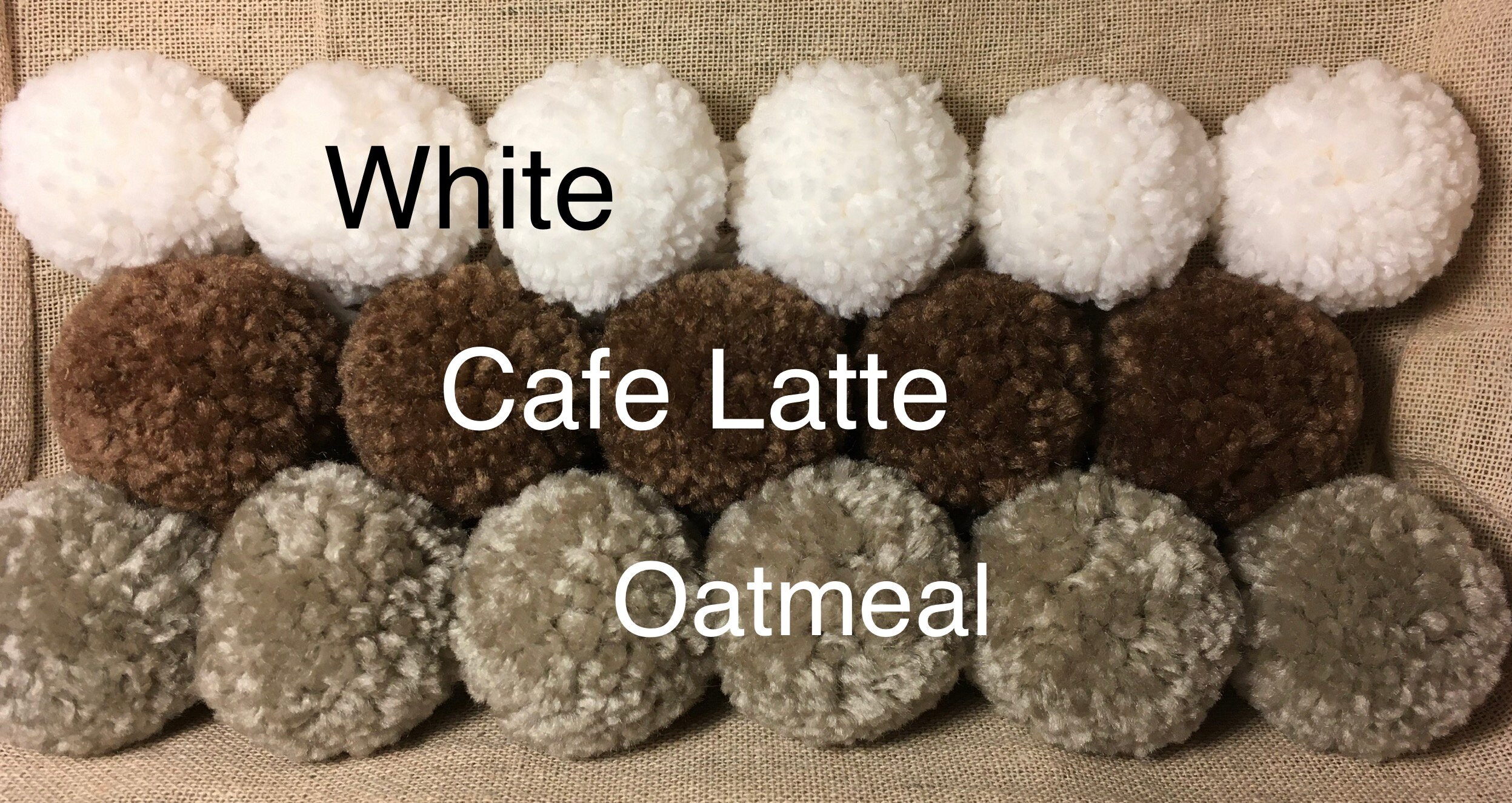 White Pom Poms 4 inch Large 50 colors 1 each solid color Etsy