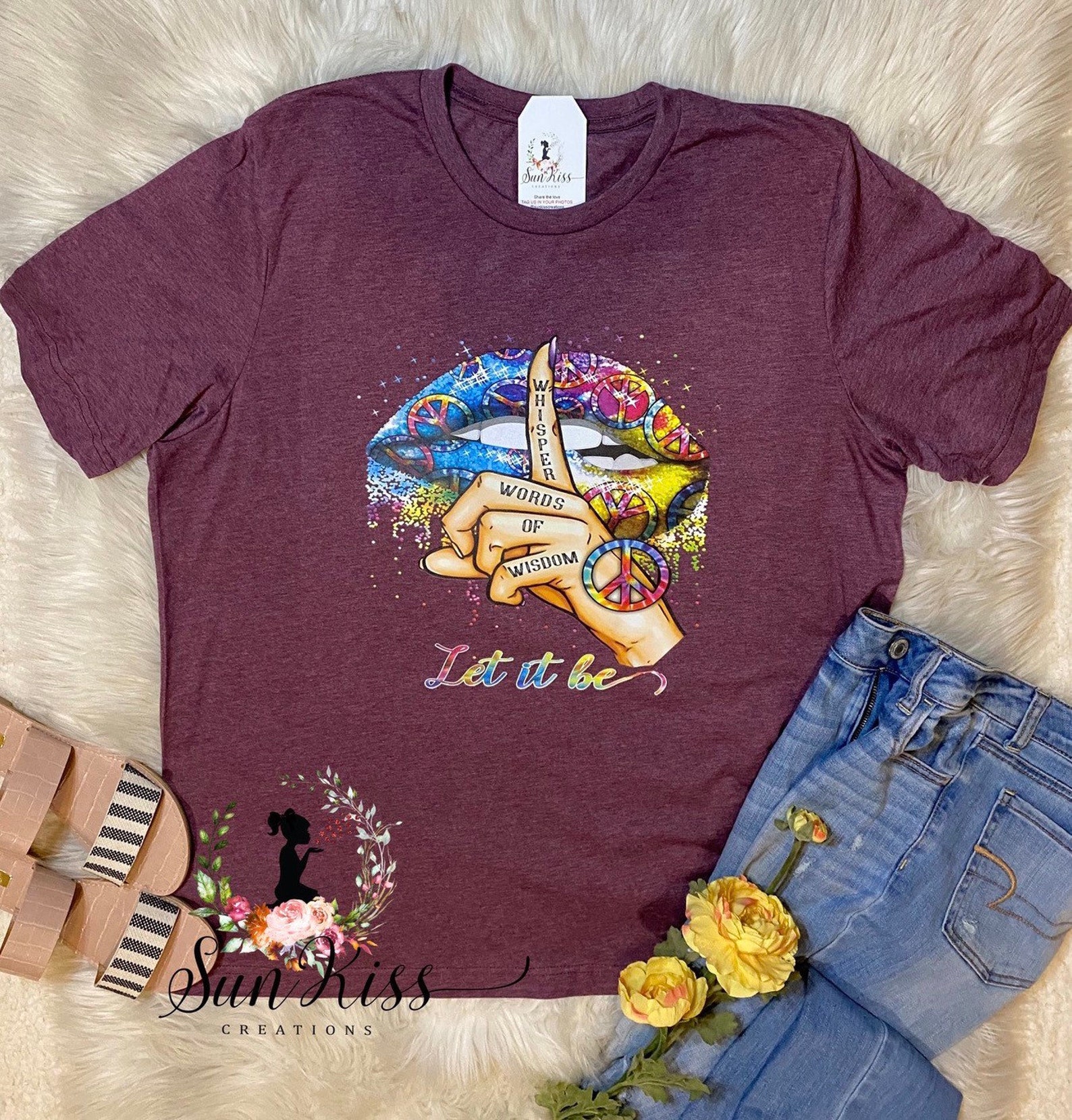 Let It Be Shirt Women's Unisex Tee Hippie T Shirt - Etsy