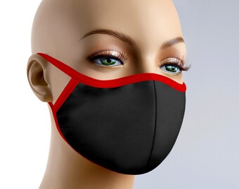 Download Red And Black Mask Etsy PSD Mockup Templates