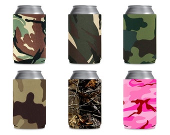 camo beer koozie