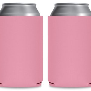 Blank Foam Can Coolers: Bubble Gum Pink, DIY Beer Holders image 3