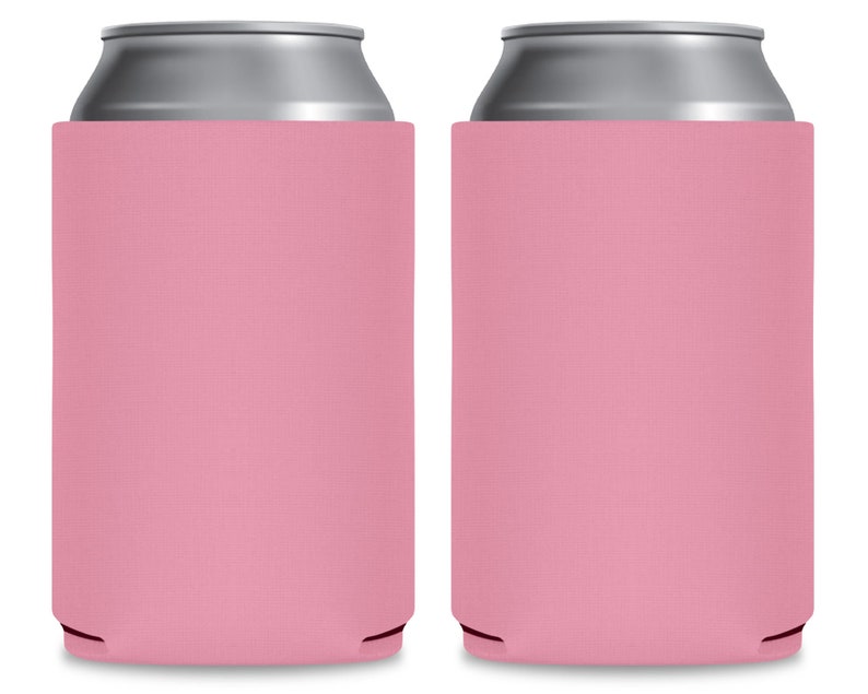Blank Foam Can Coolers: Bubble Gum Pink, DIY Beer Holders image 3