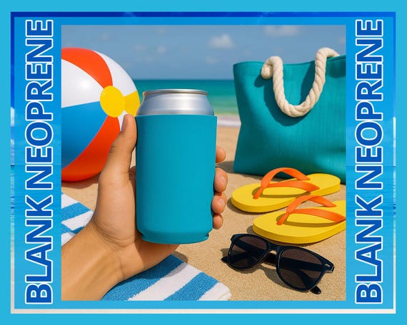 Blank Neoprene Can Cooler, Sublimation Koozie, DIY Party Favor Bulk