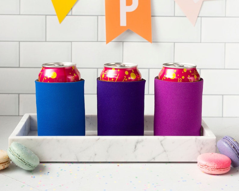 Blank Foam Can Coolers, Assorted Colors, Bulk Koozies, Sublimation Blanks, DIY Party Favors bild 1