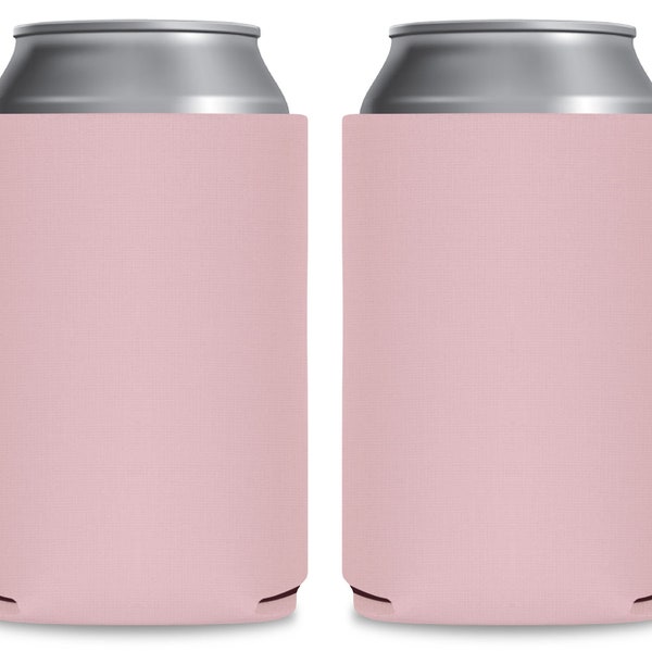 Blank Can Coolers Blush Pink Beer Holder Assorted Colors Light Pink Drink Holder DIY Heat Transfer and Sublimation 12 oz Can & Bottle Holder
