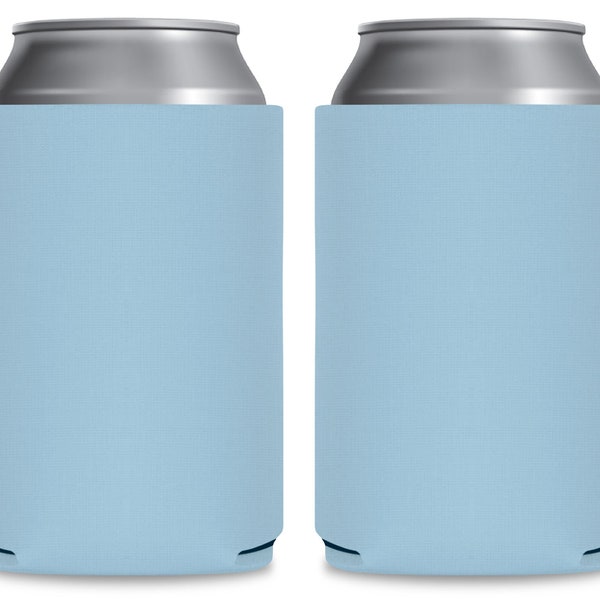 Blank Can Coolers Placid Blue Beer Holders Assorted Colors Light Blue Drink Holder Heat Transfer and Sublimation 12 oz Can & Bottle Holders