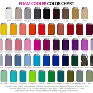 Custom Favors Can Coolers Bulk Party Favors – Foam or Neoprene Drink Insulators for Events with One Color Print image 2