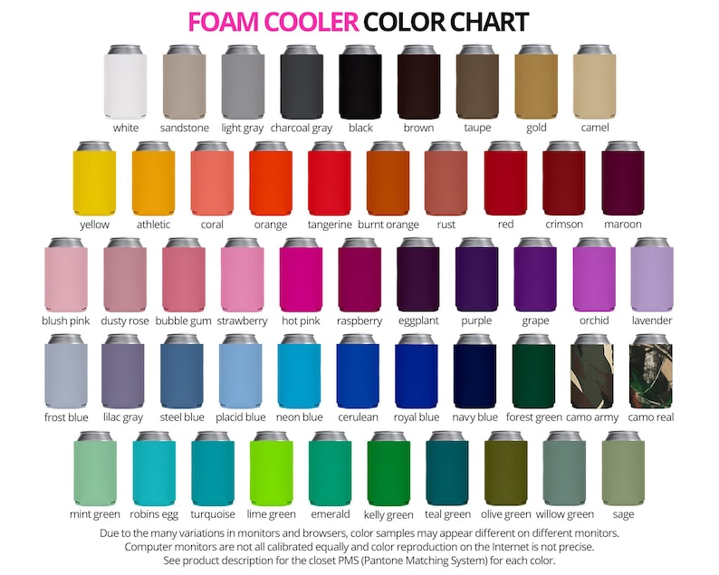 Custom Favors Can Coolers Bulk Party Favors – Foam or Neoprene Drink Insulators for Events with One Color Print image 2
