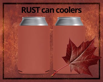 FOAM Blank Can Coolers Rust Beer Holders Assorted Colors Brown Drink Holder for DIY Heat Transfer and Sublimation Fits 12 oz Can & Bottle