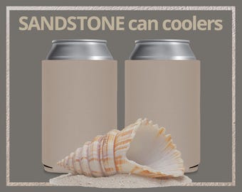 FOAM Blank Can Coolers Sandstone Beer Holders Assorted Colors Drink Holder for DIY Heat Transfer and Sublimation 12 oz Can & Beer Bottle