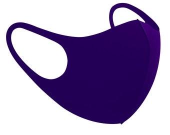 THIN Face Mask Packs Polyester 1-Layer Purple Face Mask Reusable Washable Mask Breathable Face Mask Blank Face Masks for Heat Transfer