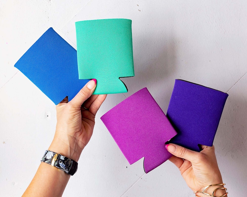 Blank Foam Can Coolers, Assorted Colors, Bulk Koozies, Sublimation Blanks, DIY Party Favors bild 5