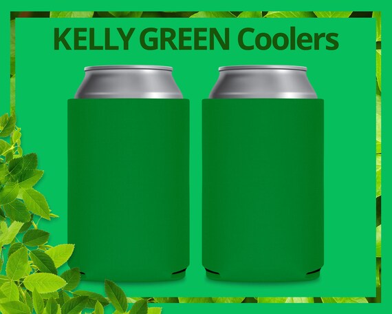 200 Blank Premium Beverage Insulators/Can Coolers-Kelly Green 