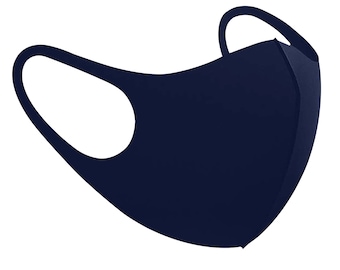 THIN Face Mask Packs Polyester 1-Layer Navy Face Mask Reusable Washable Mask Breathable Face Mask Blank Face Masks for Heat Transfer