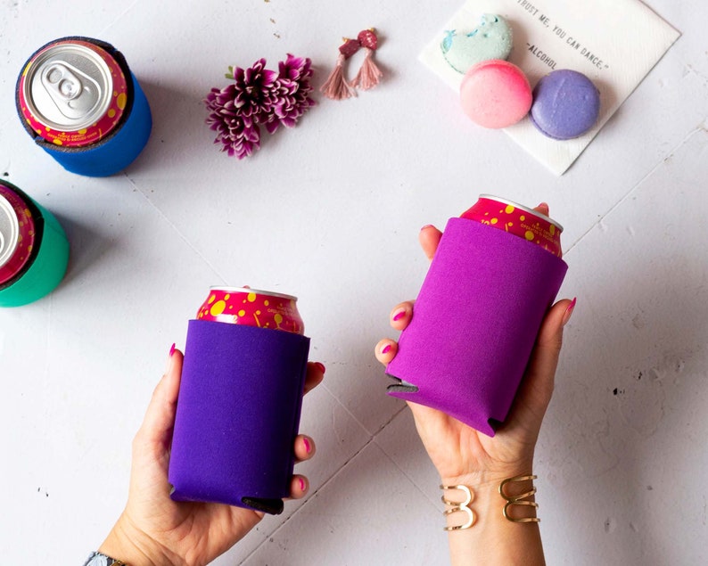 Blank Foam Can Coolers: Bubble Gum Pink, DIY Beer Holders image 7