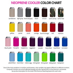Custom Favors Can Coolers Bulk Party Favors – Foam or Neoprene Drink Insulators for Events with One Color Print image 5