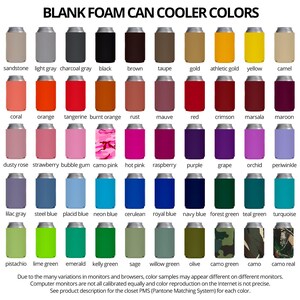 Blank Foam Can Coolers: Bubble Gum Pink, DIY Beer Holders image 4