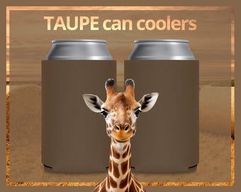 FOAM Blank Can Coolers Taupe Beer Holders Assorted Colors Light Brown Drink Holder DIY Heat Transfer and Sublimation 12 oz Can & Bottle