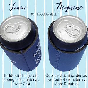 Custom Favors Can Coolers Bulk Party Favors – Foam or Neoprene Drink Insulators for Events with One Color Print image 6