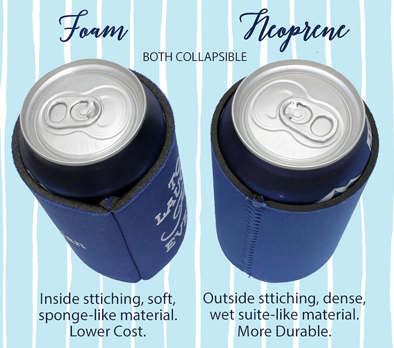 Custom Favors Can Coolers Bulk Party Favors – Foam or Neoprene Drink Insulators for Events with One Color Print image 6
