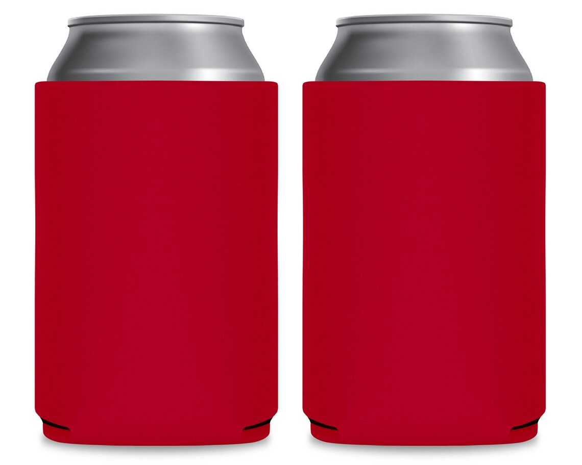 Blank Can Coolers Red Blank Coolers Bright Red Can Huggers Etsy