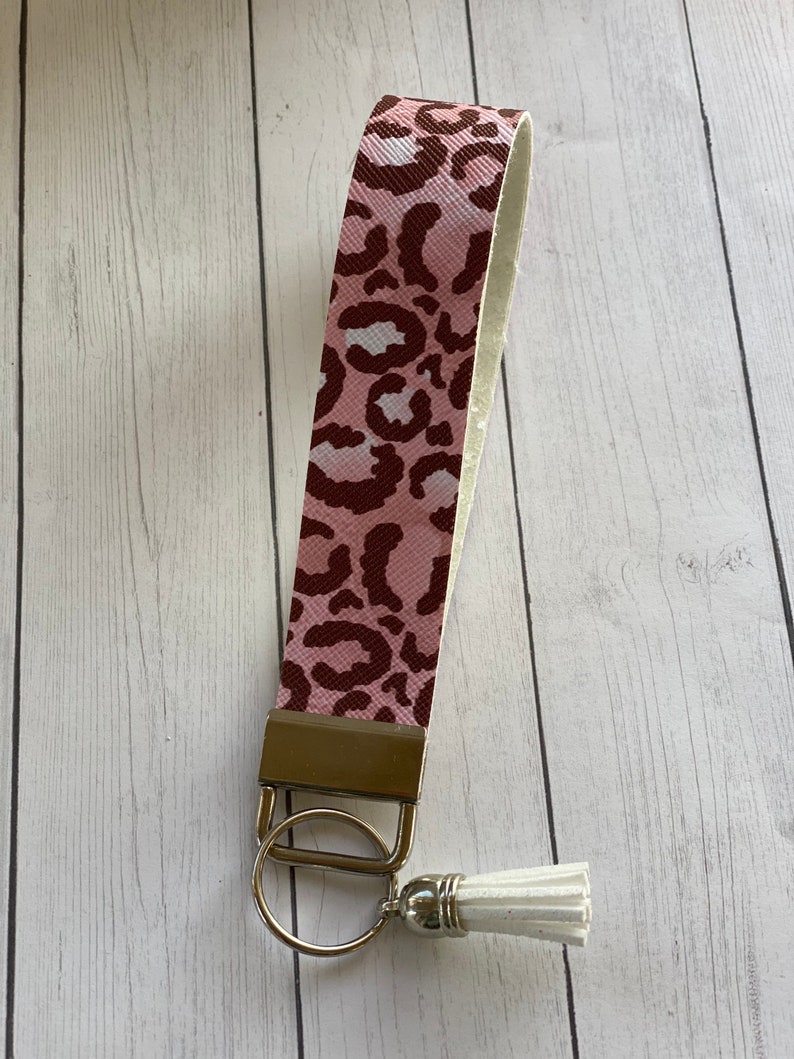 Rose Gold Cheetah Print Key Fob Wristlet - Etsy