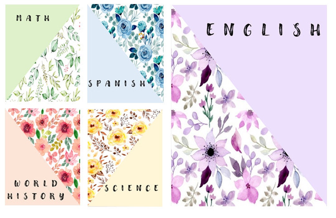 Pastel & Floral Binder Covers With Spiral Covers - Etsy