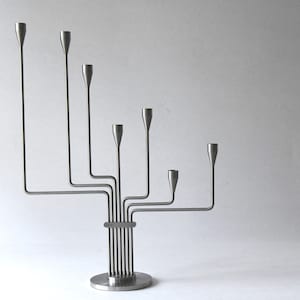 Piet Hein Candlelabra, Bear Candlestick holder. Karlsvognen. Vintage Scandinavian Modernist Design 1980s