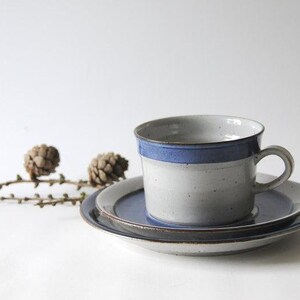 Sugar and Creamer set. Danish Modern Design CHRISTINE. Knabstrup Pottery Denmark. 1960s. Modernist Stoneware image 10