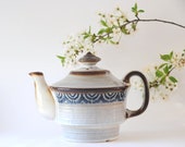 Scandinavian Teapot. Danish Soholm ROTNA Tea pot by Arne Finne. Danish design. Mid century modern pottery. modern stoneware