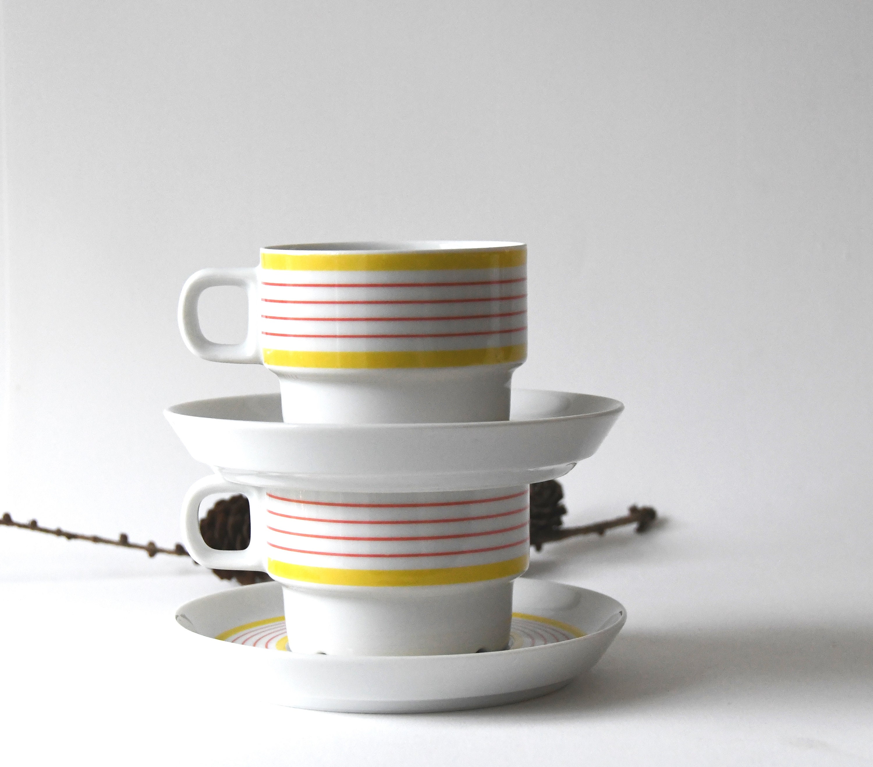 Scandinavian Modern. Two Tea sets. Ikea Retro Tea/ Cofee cups Etsy 日本