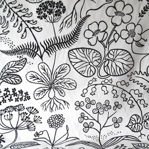 Stig Lindberg Fabric, Grazia Grande. Unused, uncut vintage Fabric. Cotton Chintz Sold by 0.5 metre. Scandinavian Mid century modern textile image 6