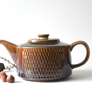 Søholm Denmark. Golden GRANIT Teapot. Mid-century Modern Stoneware. Danish Tea pot by Maria Philippi. Studio Art Pottery.