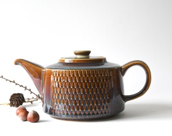 Søholm Denmark. Golden GRANIT Teapot. Mid-century Modern Stoneware. Danish Tea pot by Maria Philippi. Studio Art Pottery.