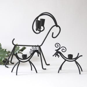 Candle Holders by Gunnar Ander for Ystad Metall. Set of 3 Scandinavian Mid Century modern. Swedish string Art 1960s