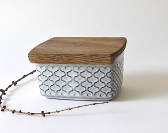 Mantequera Quistgaard CORDIAL con tapa de madera Wengé. Diseño danés Kronjyden. Vajilla IHQ