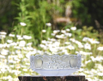 Lisa Larson Crystal Bowl, Fruit & Berries Design, Royal Krona