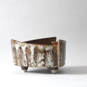 Ikebana-planter. Modernistisk arkitektonisk blomkruka Yasan. Japansk keramik MCM - Eames-eran