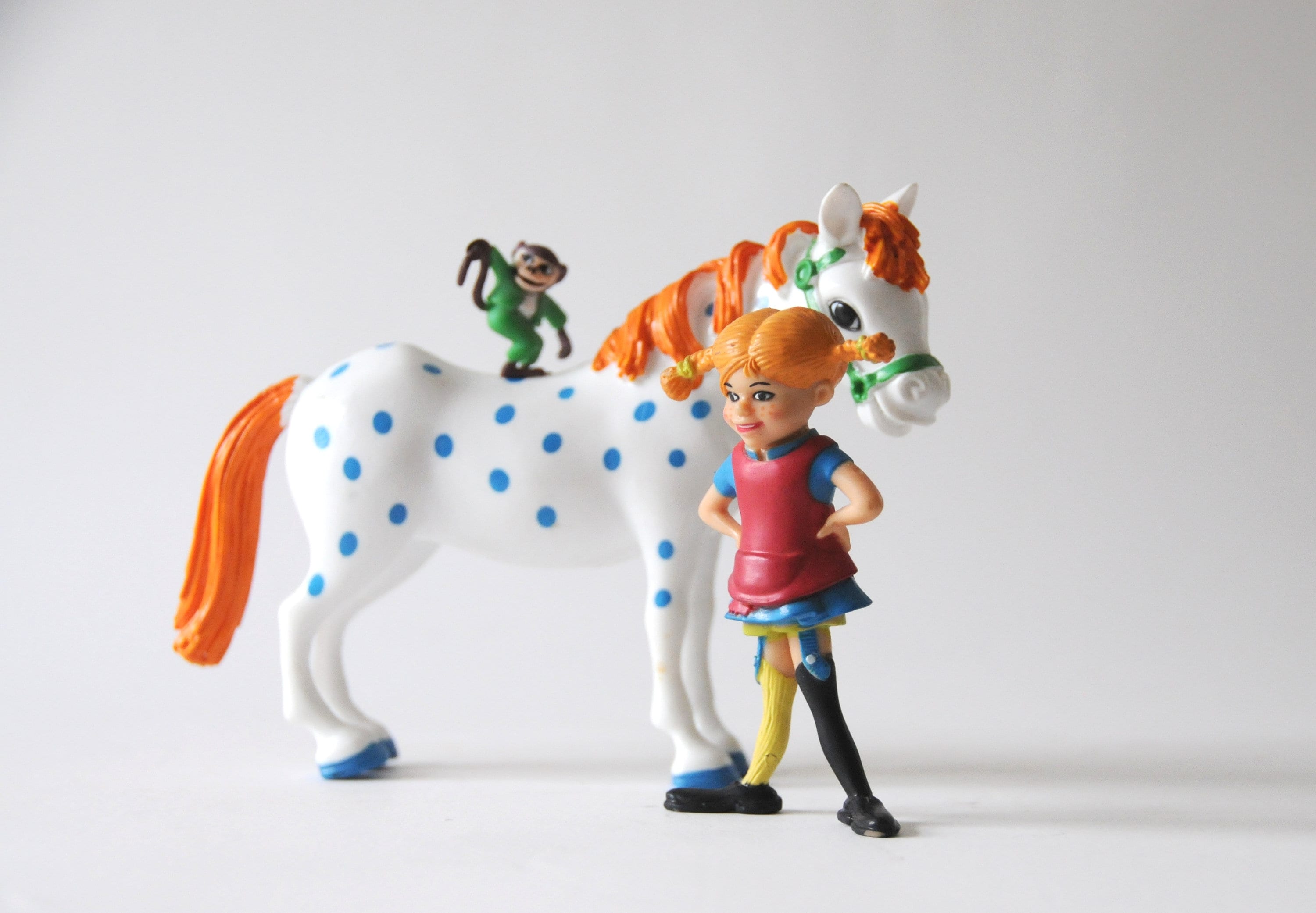 Pippi Longstocking by Astrid Lindgren. 3 Collectible Vintage