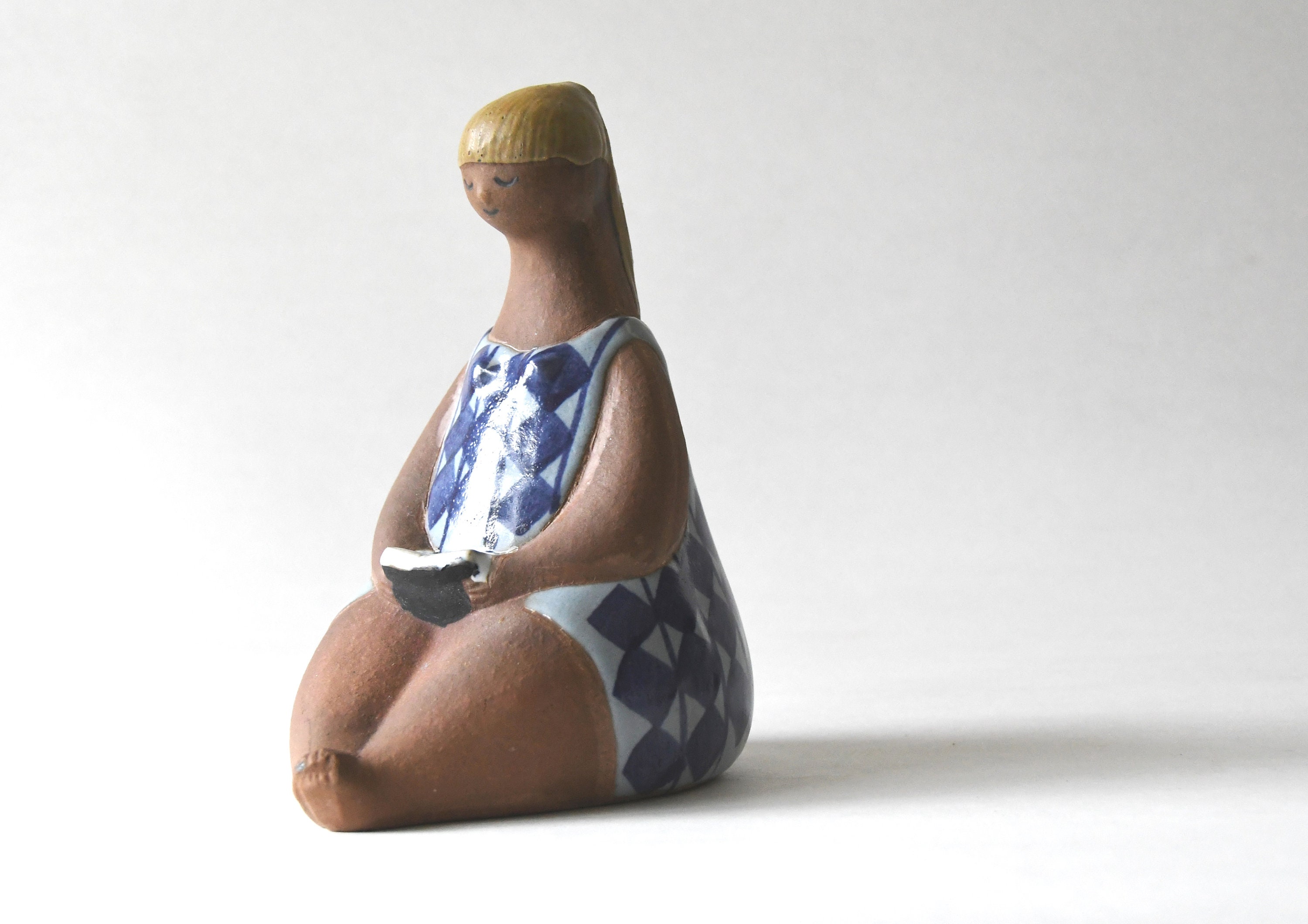 Lisa Larson Gustavsberg Sweden. Amelia Figurine. Vintage ABC Girl