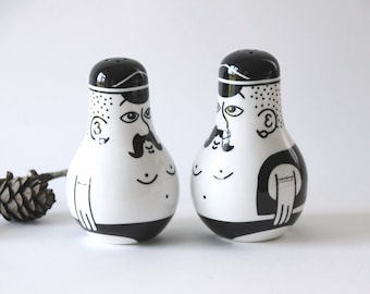 Friends from Copenhagen. Salt and Pepper Shakers. Danish Modern design. Vintage Pop Art