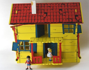 Pippi Muebles Dormitorio Casa Muñecas – Set Oficial Con Camas Y Cofre Del Tesoro Para Villa Kunterbunt, Diseño Sueco, Regalo Ideal +3 Años