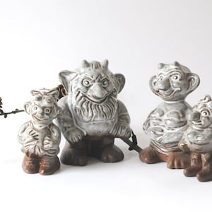 Marianne Starck Trolls from Michael Andersen Danish studio Pottery. Bornholm Krolle Bolle. Made in Denmark. Stoneware - Collectible