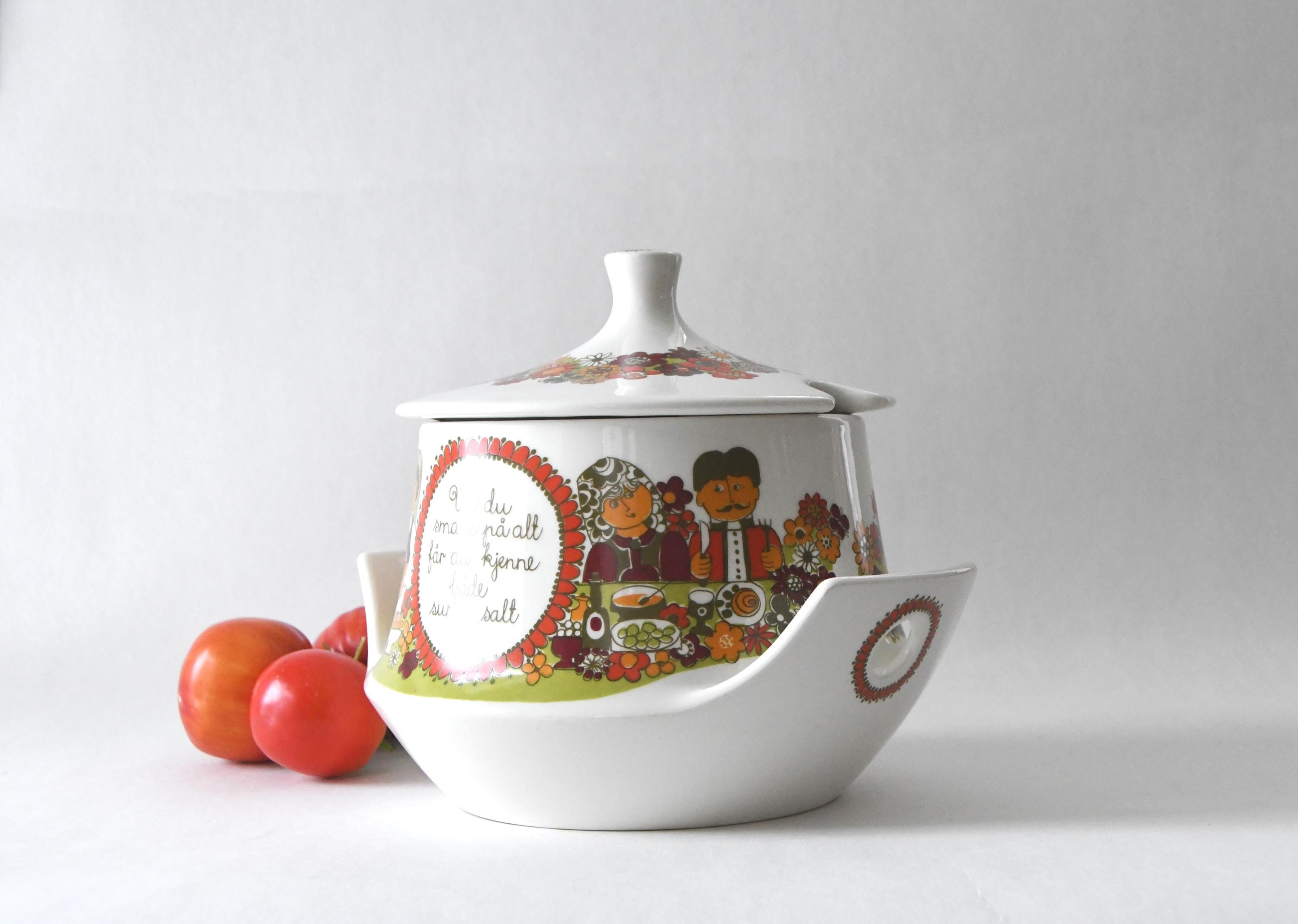 Figgjo Flint FOLKLORE Large Tureen With Lid, by Turi Gramstad