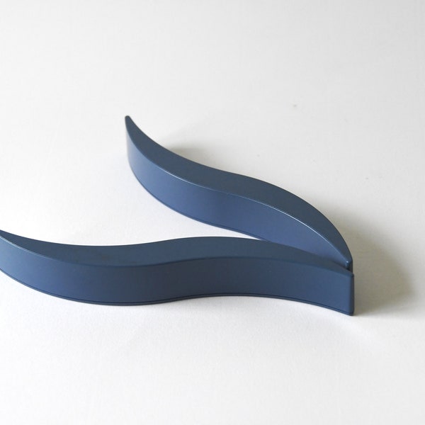Georg Jensen for Royal Copenhagen. Trivets BLUE pair. Design Helle Damkjaer. Danish Modern design. Minimalist Home