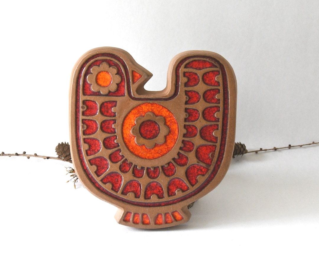 Rare! Wall Hanging by Marianne Starck. Orange Bird for Michael