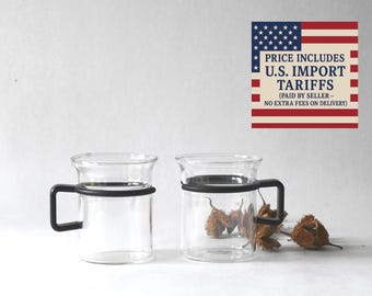 2 Bodum Captain Picard Earl Grey tea cups 1980s Galaxy, Star Trek: The Next Generation