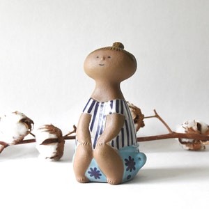 Lisa Larson Gustavsberg, Zweden. Lotta potta-beeldje. Vintage peuter. Modern Zweeds design uit het midden van de eeuw