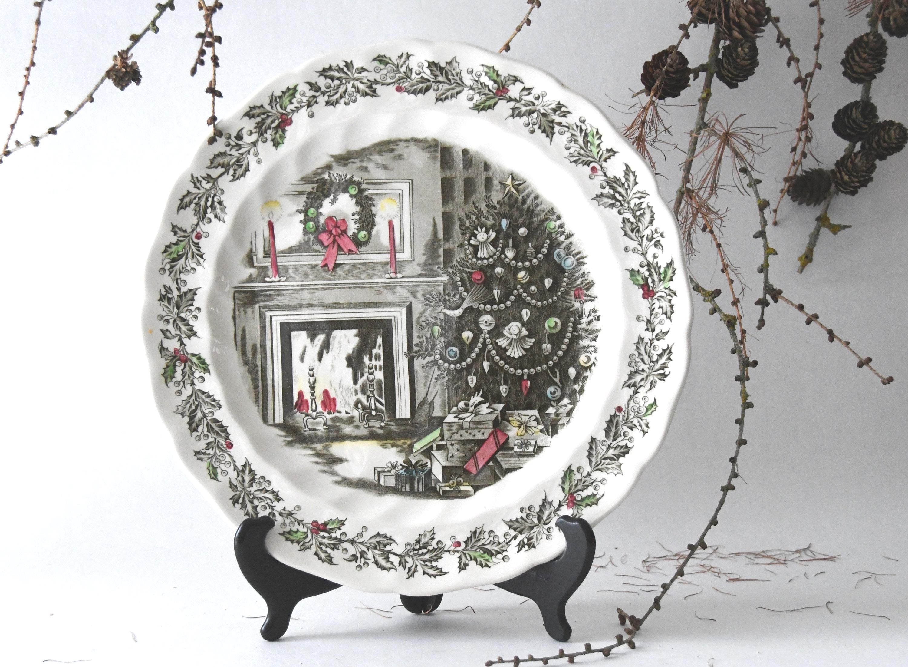 Johnson Brothers Merry Christmas Dinner Plate - Etsy Canada