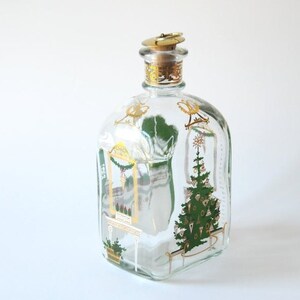 Holmegaard Christmas liquor glass bottle 1996. Design by Michael Bang and Jette Frölich. Scandinavian vintage collectible Christmas Decor image 9